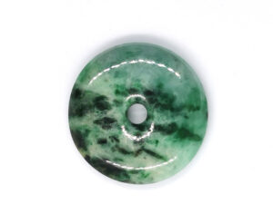 Marbled green jade pendant