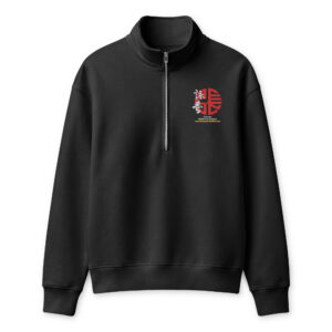 Unisex half-zip pullover with logo
